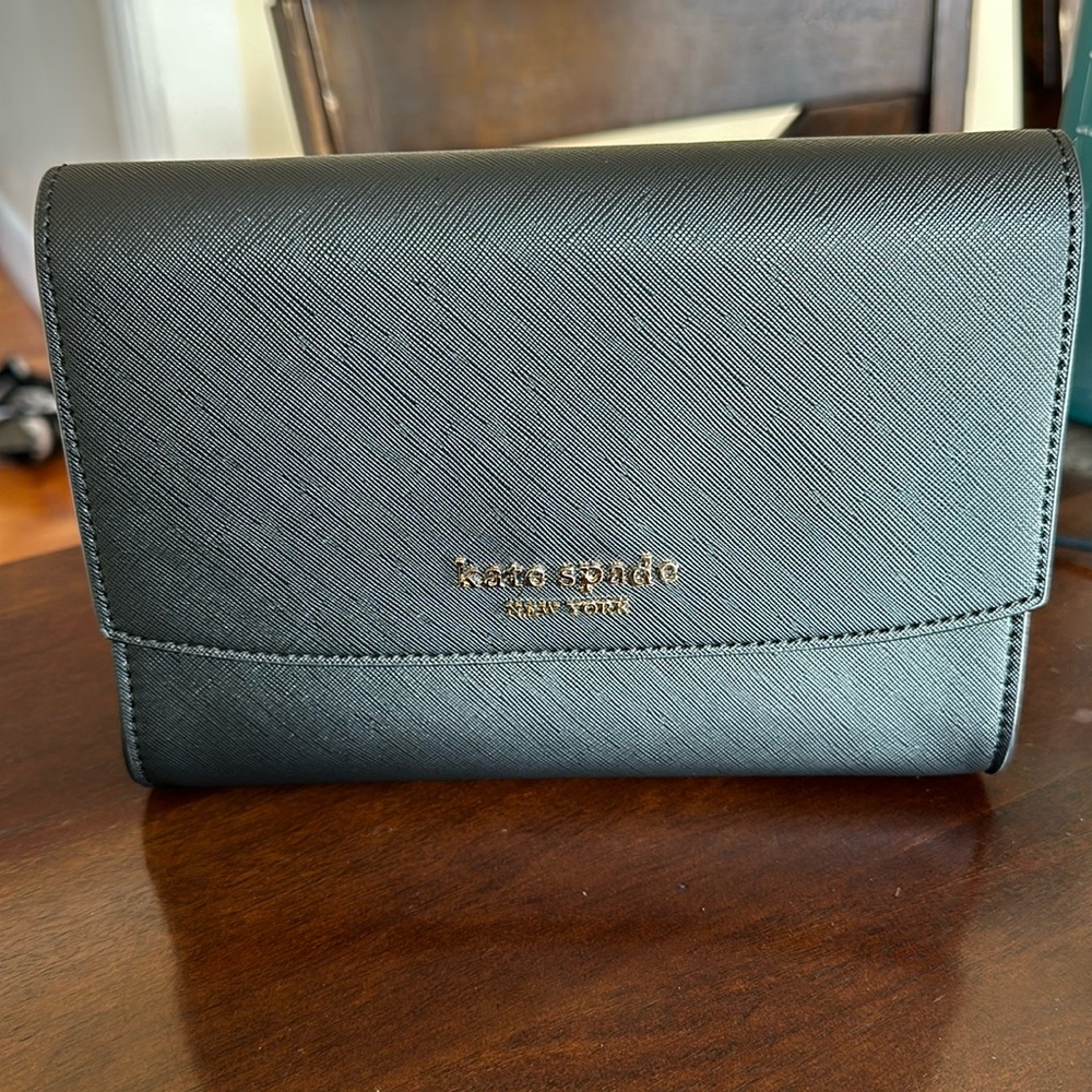 Kate Spade Black Saffiano Leather Clutch